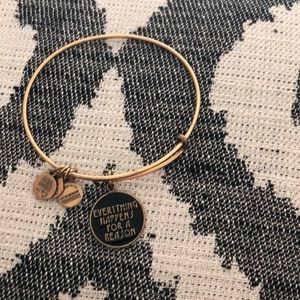Gold “everything happens for a reason” bracelet